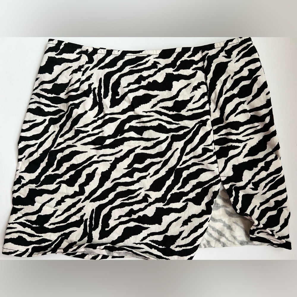 Zebra Print Mini Skirt
